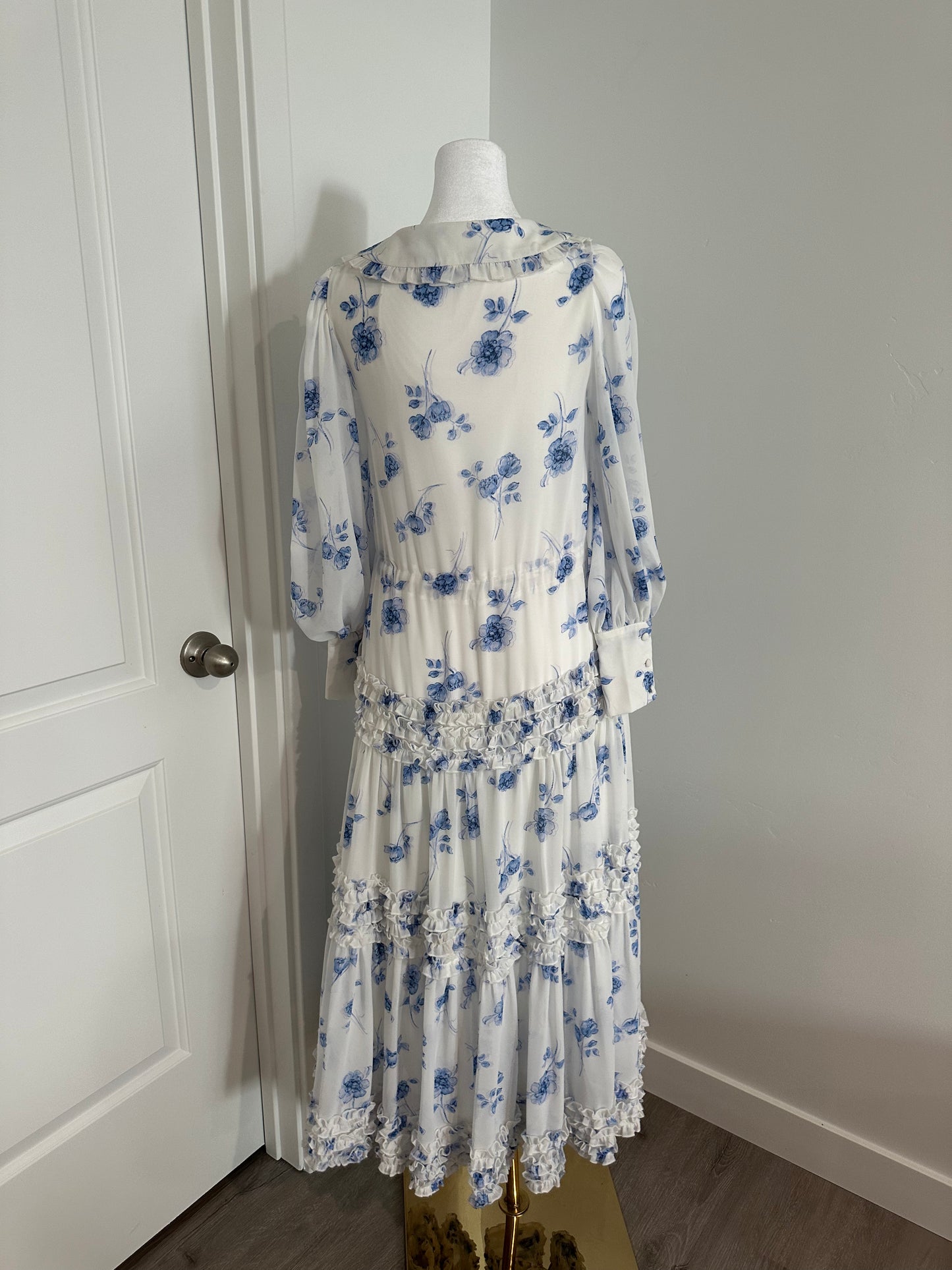 Sample Dress Maxi Blue flowers