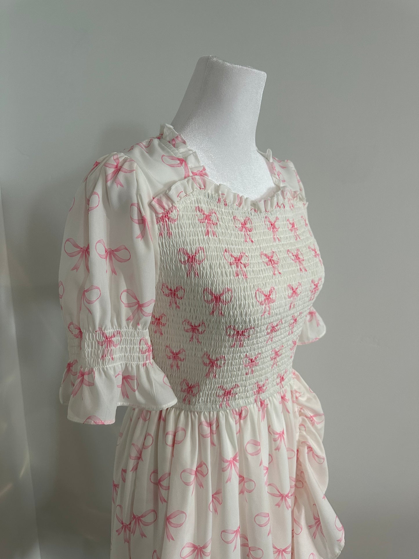 Sample Dress Pink Bow